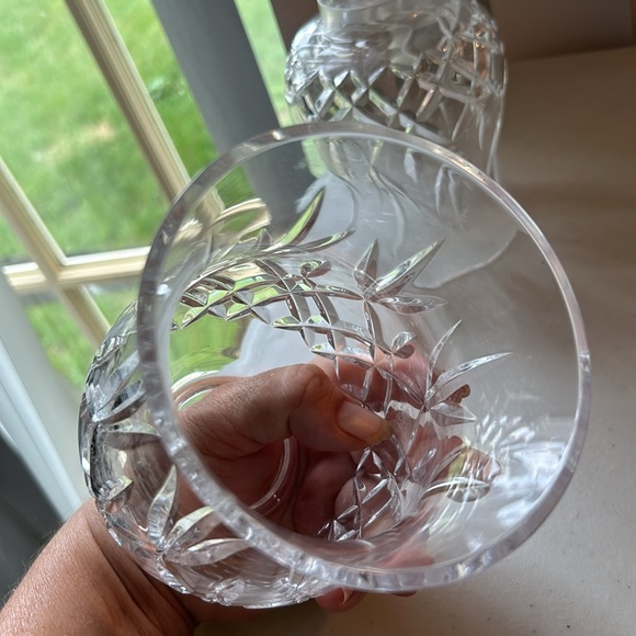 Clear Lead Crystal Cut Glass Sconce Light Lamp Shade Beautiful Heavy Piece! - Picture 6 of 8